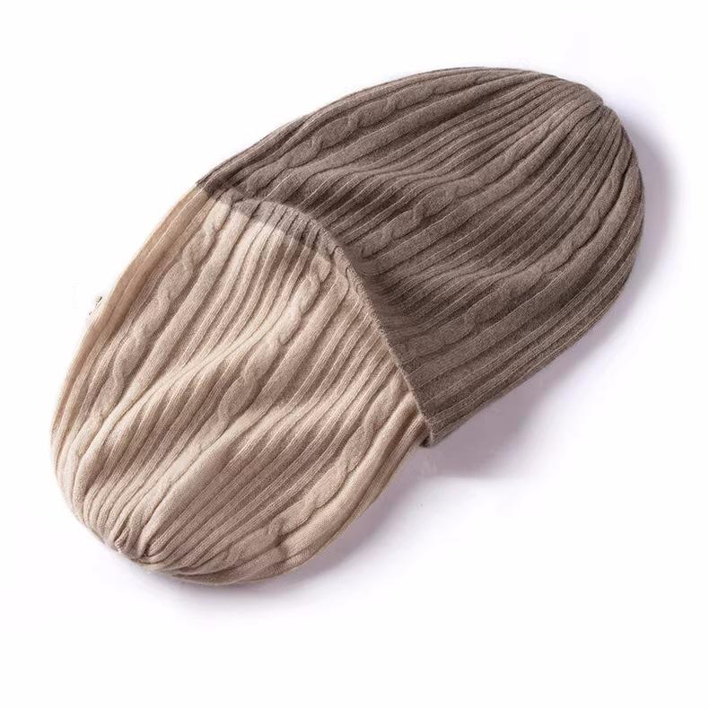 Selected Fine Merino Pure Wool Autumn and Winter Knitted Wool Hat Unisex Ear Protection Warm Cold Hat Trendy New
