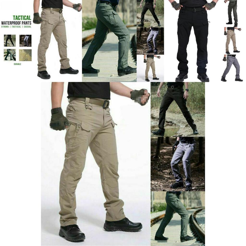 Herren Taktische Cargohosen Outdoor Wandern Winddichte Militärische Kampfhosen Sport