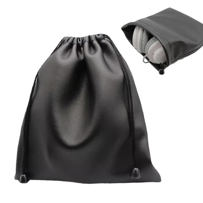 Soft Headphone Leather Storage Bag Waterproof Protective for Case for Large Size Headband Headphone Accessories