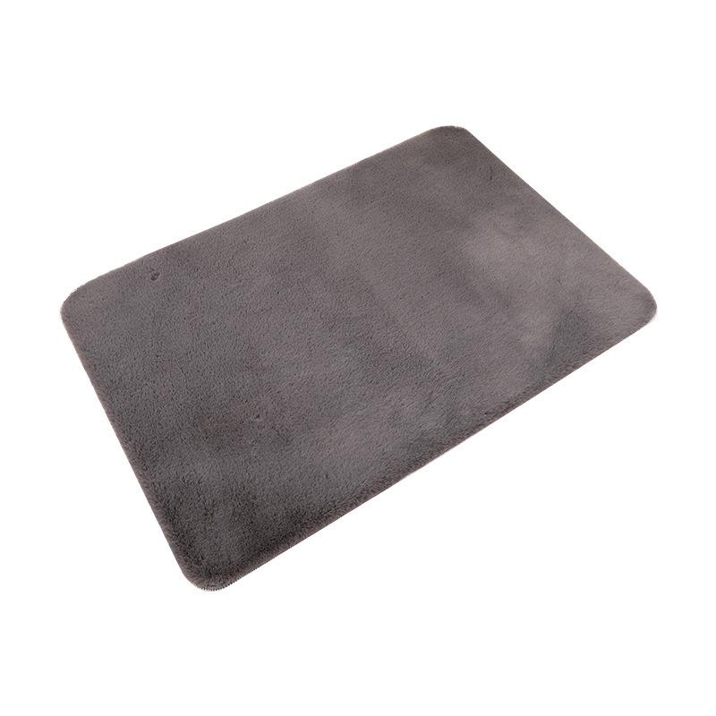 Plush Faux Rabbit Fur Carpet & Mat for Bedroom, Bay Window, Balcony, or Bedside - Short Pile.