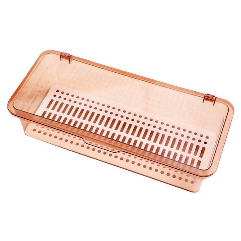 Stackable Dustproof Tea Set & Makeup Storage Box with Lid