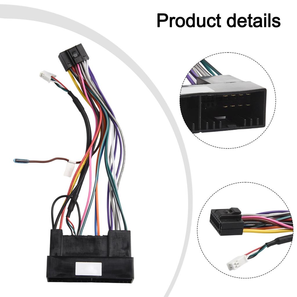 Car Accessories Radio Power Cable Vehicle Radio Installation Black Non-deformed Practical And Reliable For Hyundai