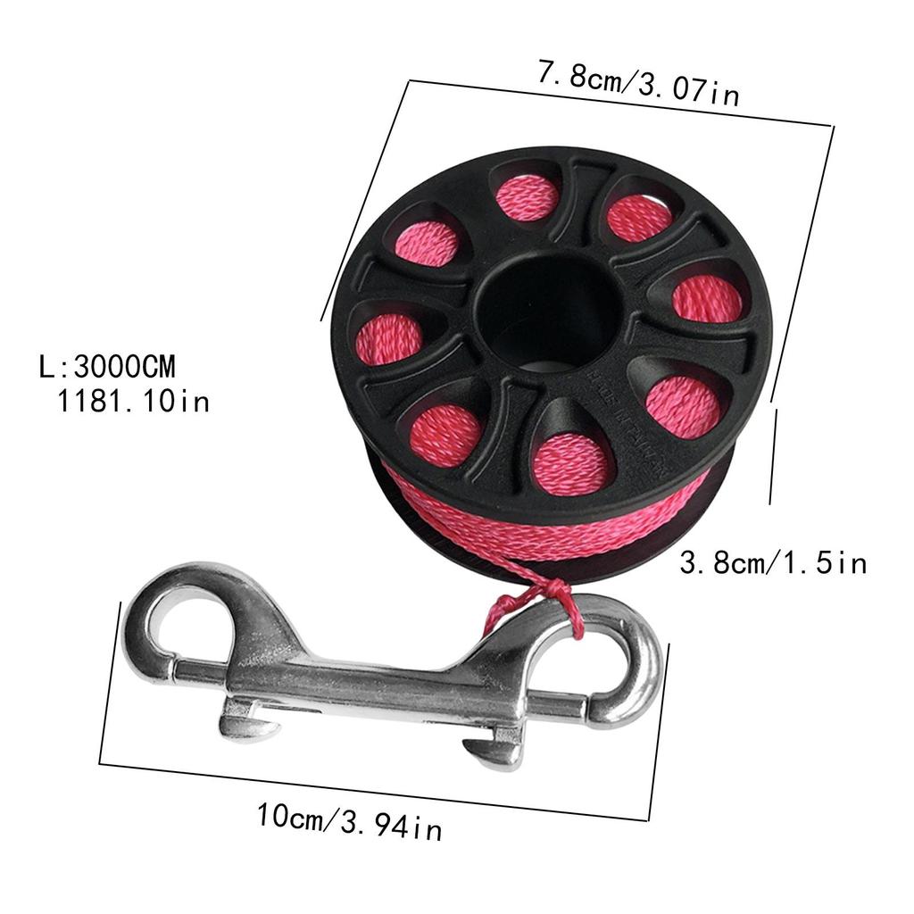 3inch Scuba Equipment Diving Ree with Stainless Hook Lightweight for Buoy Deployment Professional Accessory