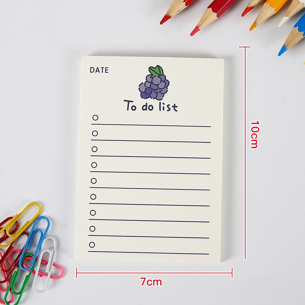 Simple Memo Pad Note Book Tearable Not Sticky Kawaii Decoration Sticky Notes Fruit Hand Account Memo Message Paper To Do List