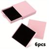 6pcs Jewelry Gift Box Bracelet Gift Boxes Cardboard Square Necklace Earring Gift Box Kraft Organizer Storage Box Drawer Boxes
