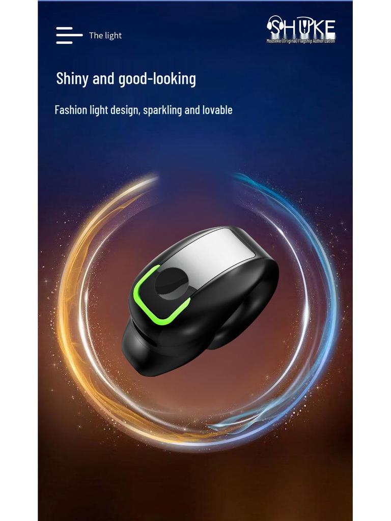 GD28 Bluetooth In-ear Clip-on Earbuds - Single Ear, Super Long Battery Life, Hot-Selling New Product