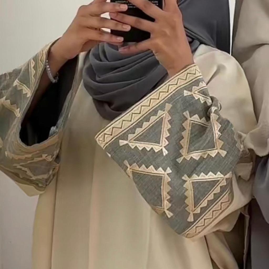 Elegancka haftowana kardiganowa abaja Loriyya LR772 (2024)