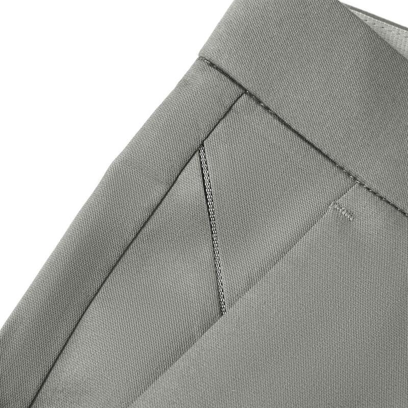 MONTAGUT Men's Mulberry Silk Blend Breathable Ice-Cool Straight-Leg Casual Pants