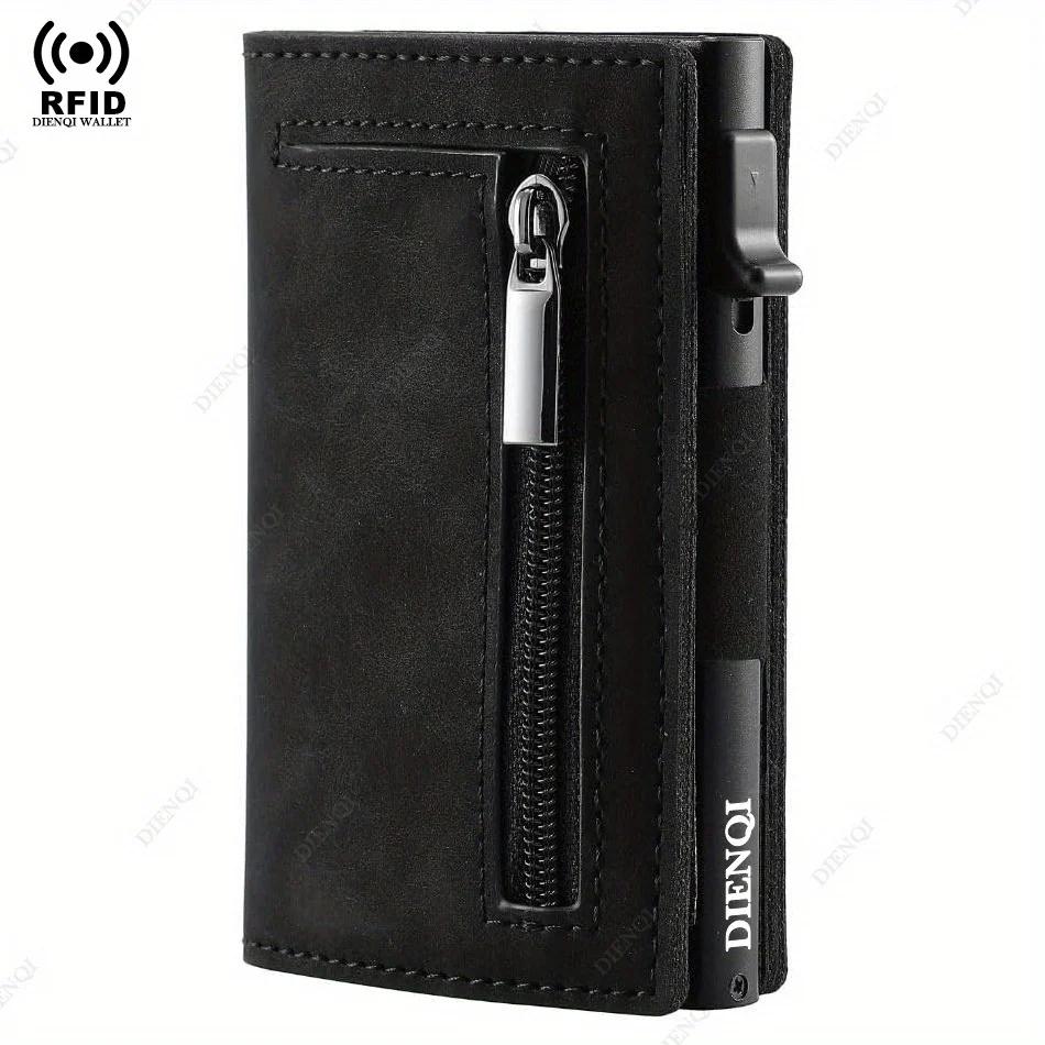 

Rfid Blocking Minimalist Wallet Men Credit Card Holder Case Mini Handbag Clutch Purses Male Luxury Brand Bag Small Bags for Men