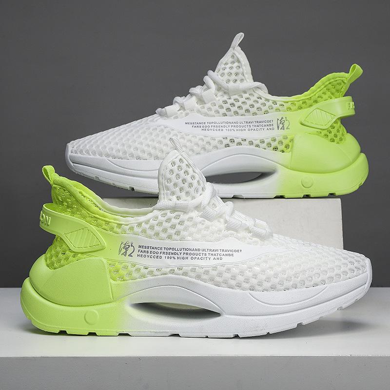 

Сетчатая дышащая мужская обувь 2024 года, новые летние повседневные спортивные амортизирующие сетчатые туфли, мужские кроссовки для бега с толстой подошвой из сетки, модные кроссовки 39
