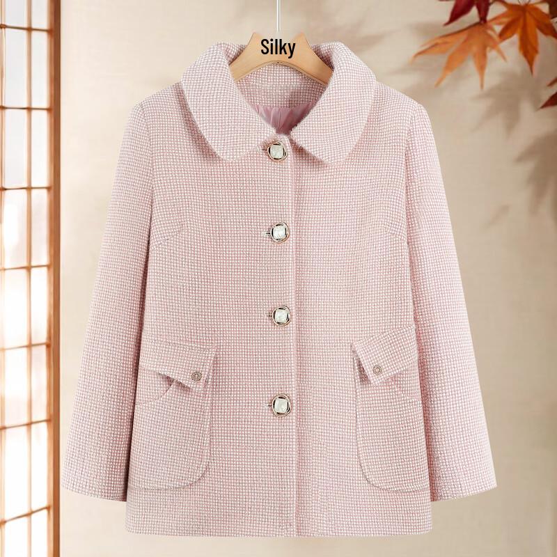 

SIFONE Women s Elegant Plaid Wool Blend Coat 2XL