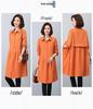 2024 Women's Mid-Length Trench Coat: Chic Spring & Autumn Fashion for Mature Women