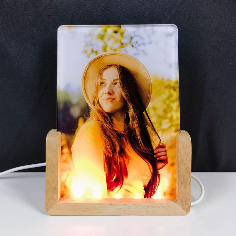 Acrylic Sublimation Blanks 3D Night LED Light Lamp Base Sublimation Photo Blanks LED Light Lamp Base Acrylic Photo Frame Blank