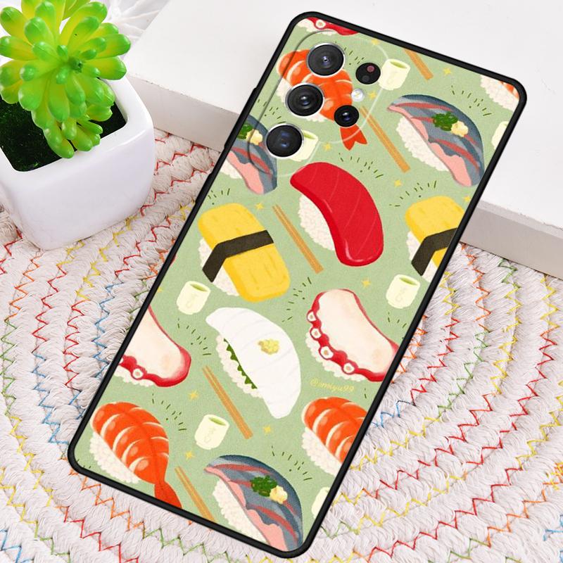 Sushi Food TPU Phone Case For Samsung Galaxy Note 10 Pro S26 S25 S24 S23 S22 Ultra Plus S21 FE S20 Shockproof Cover