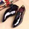 Men's Bright Business Suits Colorful Leather Shoes Hair Stylist Trendy Shoes New Best Man Shoes Patent Leather Nightclubs British Pointed Shoes