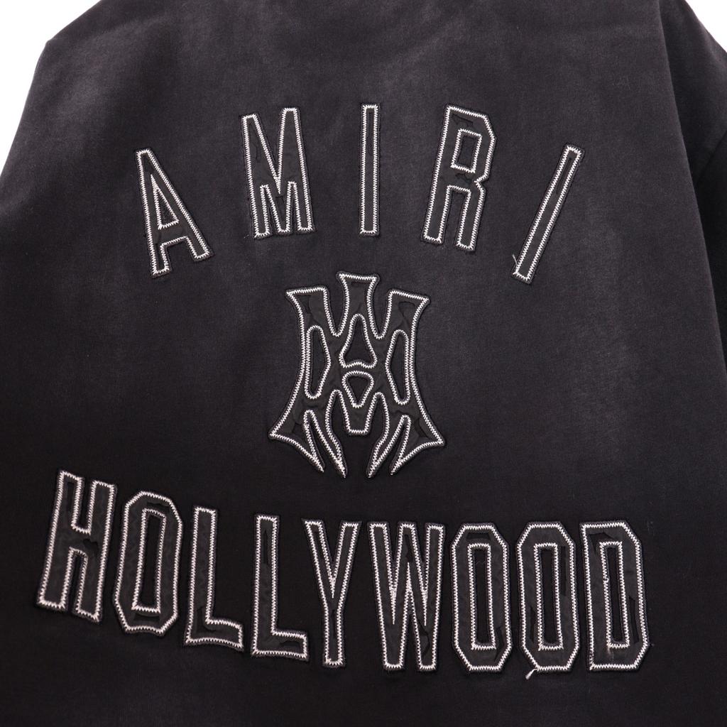 2253 Amiri 2025 Sommer Ny Herre- og Dame Løs Vasket Vintage Stor T-skjorte Par T-skjorte