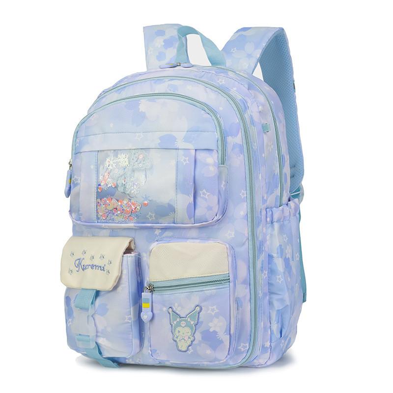 Trendy Fresh Macaron Color School Backpack For Girls Lightweight Nylon Design