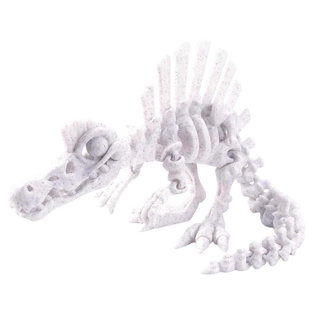 3D Printed Spinosaurus Dinosaur Skeleton Model Educational Puzzle Toy for Assembly and Display Suitable for Science and Learning Projects