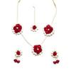 Jewellery Set for Women Floret Gota Patti Necklace, Earrings, Bracelet & Maang Tika for Women & Girls