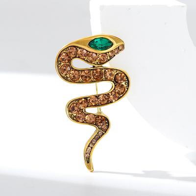 Spilla a forma di serpente, personalità versatile, commemorativa, zodiacale, spilla a forma di serpente, ornamento per abbigliamento animale
