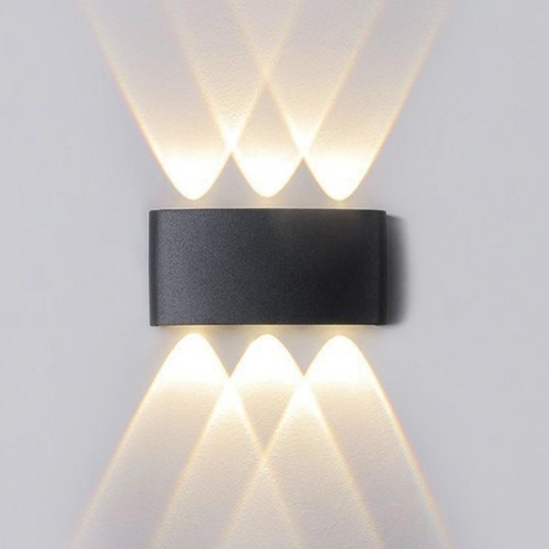 6W LED Wall Light Outdoor Waterproof Garden Fence Indoor Stylish Wall Lamp for Bedroom Bedside Room Hallway Staircase Decor