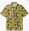 Summer Men's Beach Shirt Printed Hawaiian Short Sleeve Flower Shirt Boys