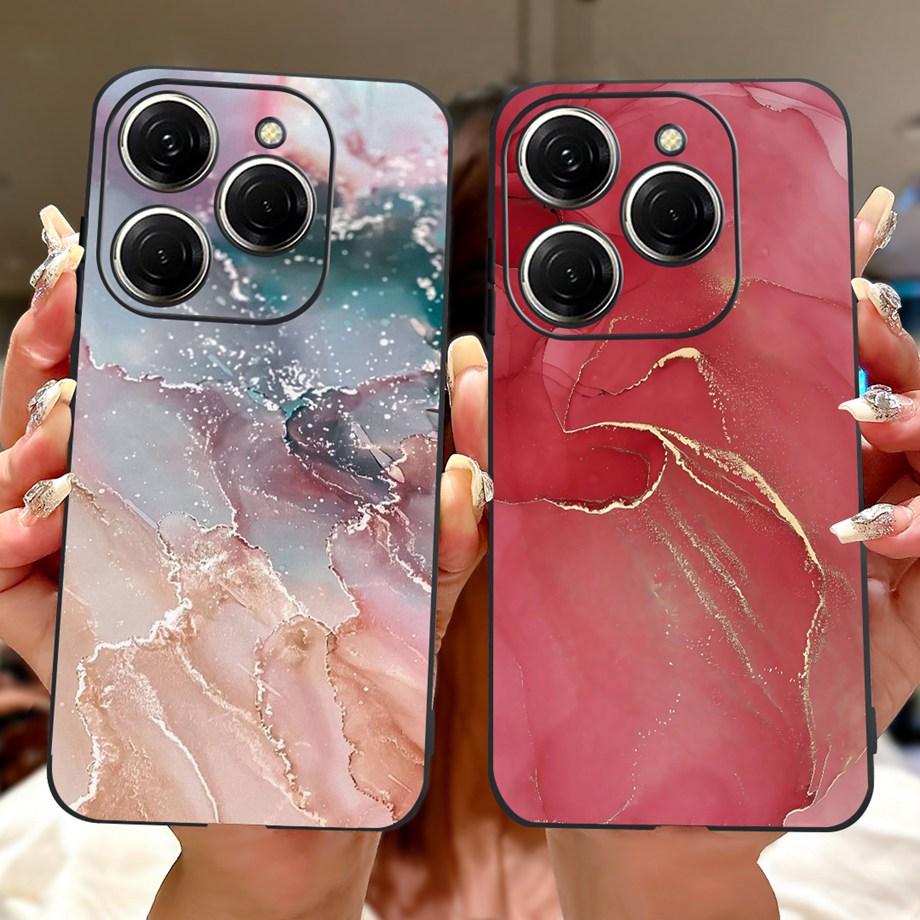 Dragon Koi Fish Landscape Phone Case For Tecno Spark 20 Pro Spark 20 20c 20Pro Plus Back Cover Soft TPU Cartoon Bumper KJ7 KJ6