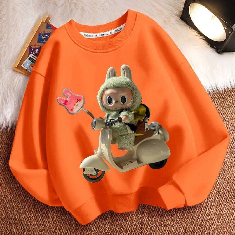 Children's Fashion LBB Hoodies, Round-neck Long-sleeved Hoodies for Boys and Girls  Spring and Autumn
