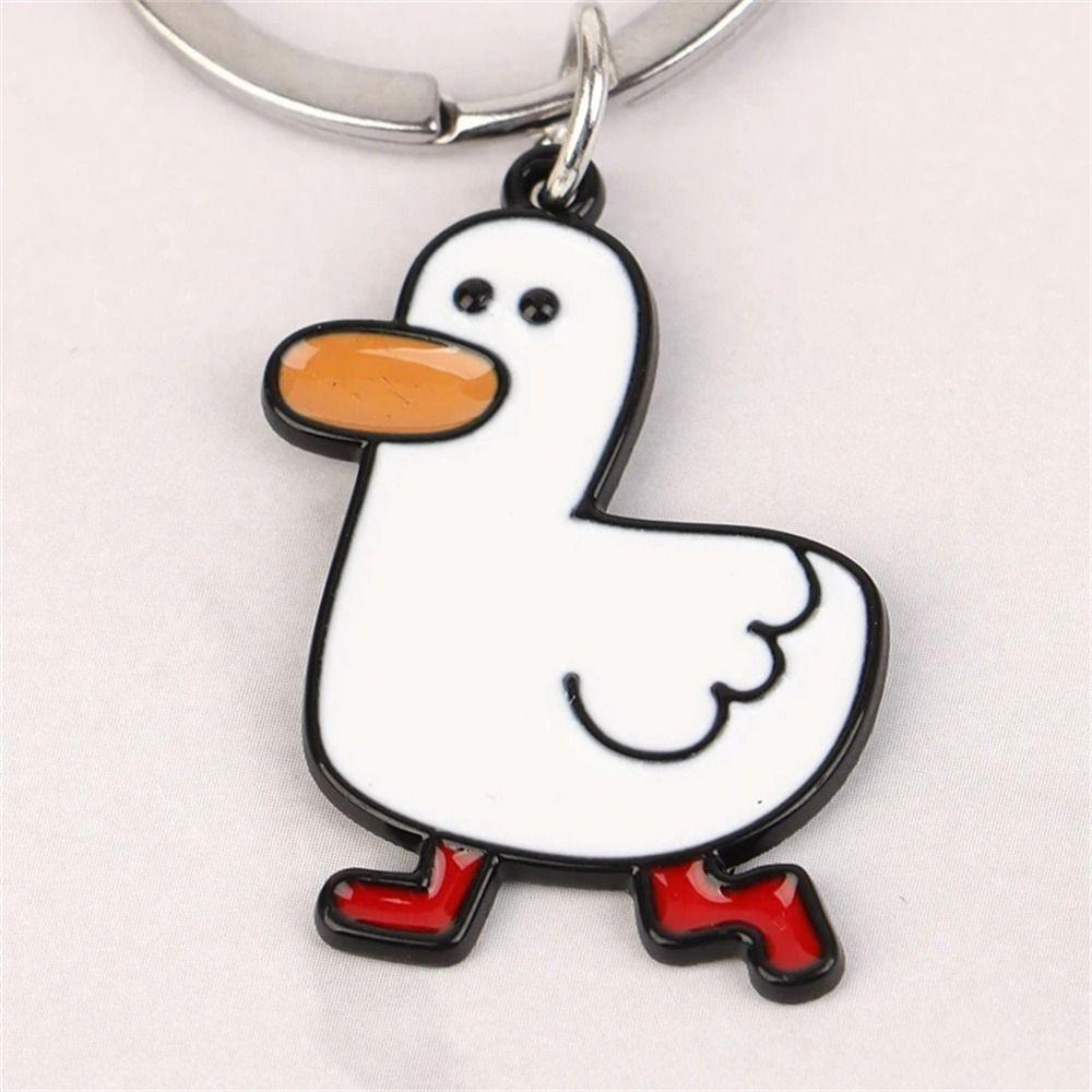 Don’t Duck with Me Ducking Love Keyring Stainless Steel Duck Pendant Duck Keychain  Lover Gift