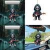 Cartoon Skull Car Ornament With Acrylic Construction For Halloween And Auto Accessories