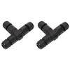 2 Pcs Tee Wire Connectors IP68 Waterproof 2 Pin 3 Pin T Shape Electrical Terminal Adapter for