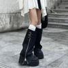 Women's Over-Knee High Boots Thick Bottom Heightening Summer New Style Z-Pants Booties Round Toe Polyurethane Shoes