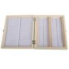 100PCS Biology Glass Prepared Microscope Slides Specimens Wooden Slide Storage Box Case