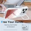 For iPhone 15 Pro Max Magnetic Case Gradient Glitter Shockproof TPU PC Phone Cover Compatible with MagSafe