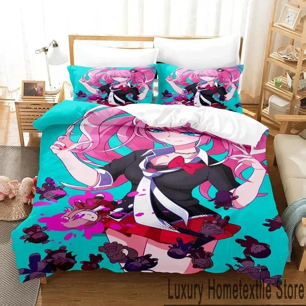 3D Print Anime Danganronpa Bedding Set Boys Girls Twin Queen King Size Duvet Cover Pillowcase Bed Boys Adult Home Textileextile