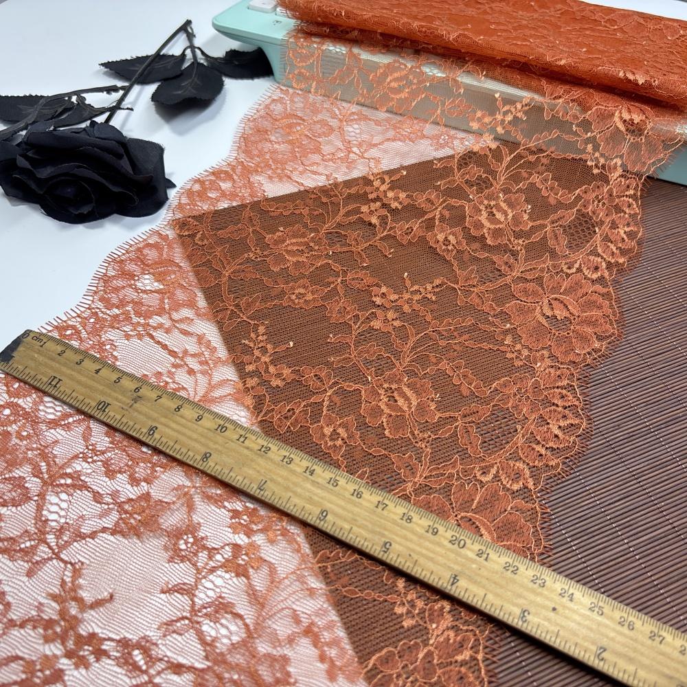 3m X 23cm French Chantilly Lace, Non-stretch Eyelash Lace Fabric for Sewing, Bra, Underwear, Lingerie, Dress, Garment, Crafting