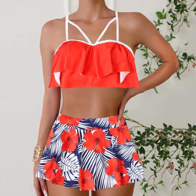 Kolorowy Zestaw Bikini Trójkątne Oddzielny Duży Rozmiar Kostium Kąpielowy Damska Modna Odzież Kąpielowa Codzienna Wygodna Odzież Plażowa