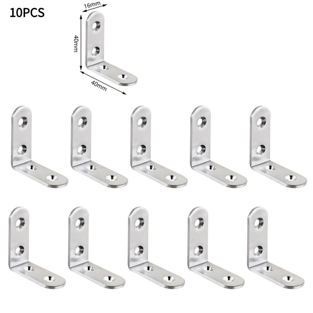 Stainless Steel Angle Corner Brackets Universal Furniture Corner Connector Brace Joint Fastener Cabinet Support Fixing Frame