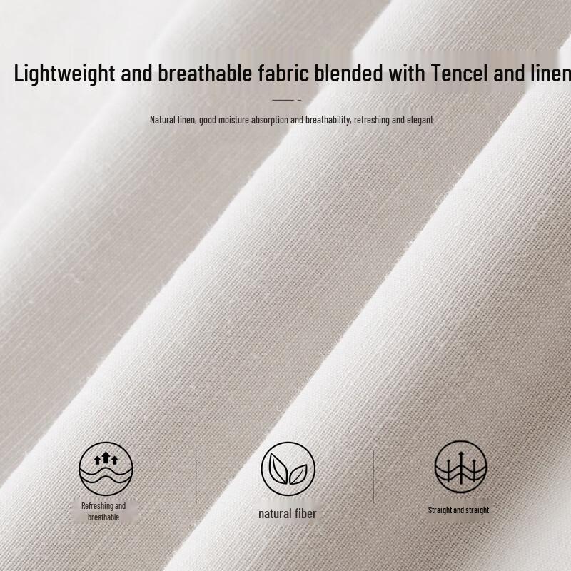 Shanshan Men's Lightweight Tencel Linen Blend Long-Sleeve Shirt