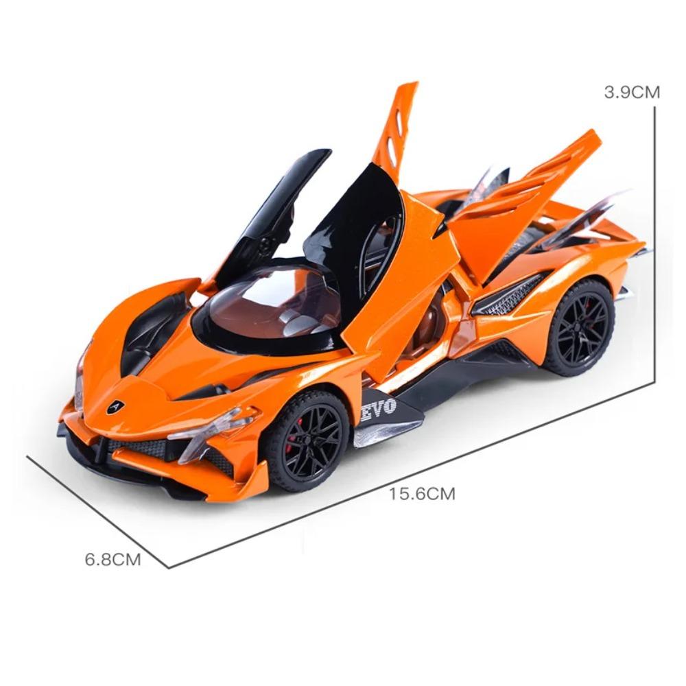 1/32 Apollo Project EVO Alloy Sports Car Model Diecast Metal Super Racing Car Vehicle Model Simulation Sound Light Kids Toy Gift