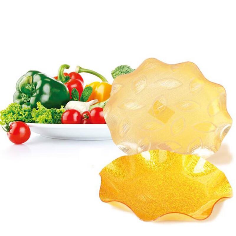 Homeglen Acrylic Golden Leaf Snack Plate Set