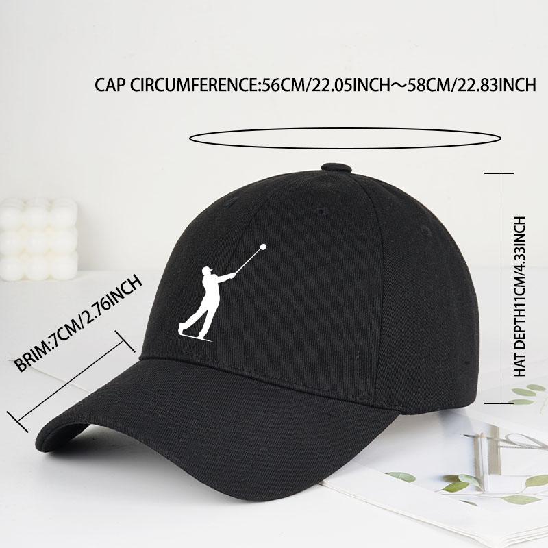 Golfers Silhouette Print Baseball Cap – Unisex – Perfect For Golf Enthusiasts On The Course – Father’S Day Gift