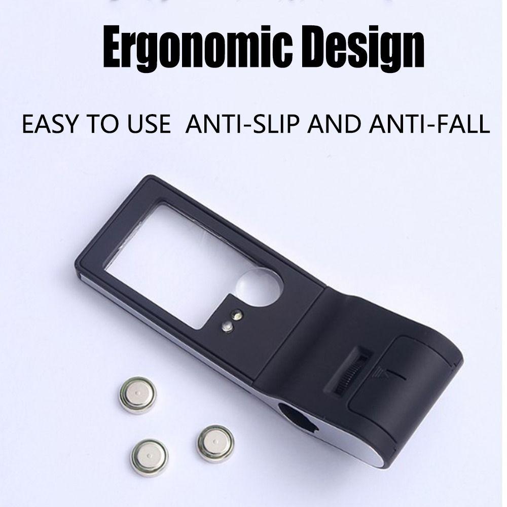 Battery Powered 3X Magnifying Glass Handheld Reading Magnifier  Optical Instruments