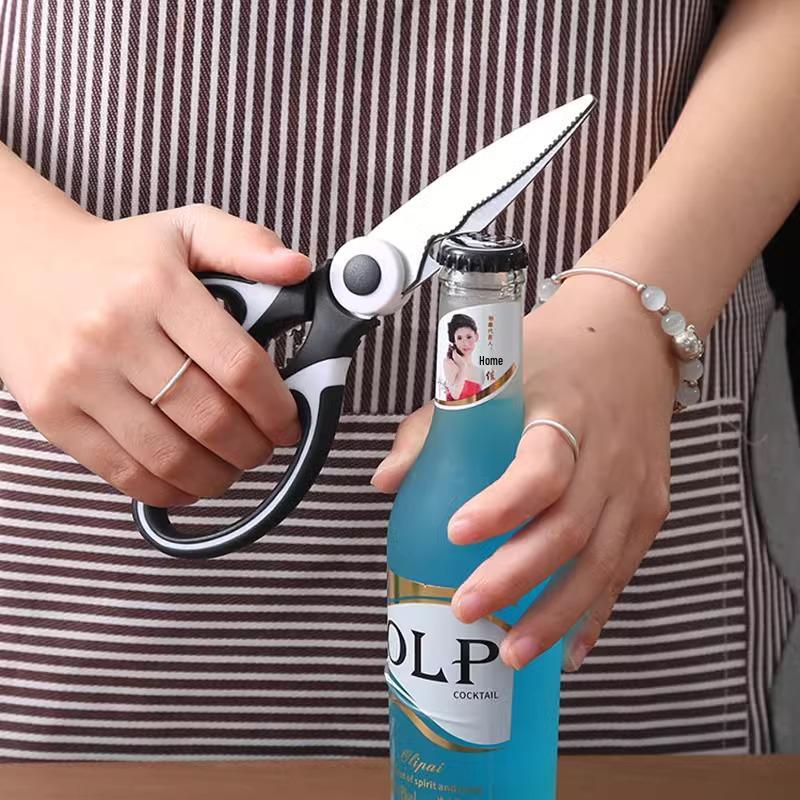 Universal Stainless Steel Kitchen Scissors for Food and Bone Cutting