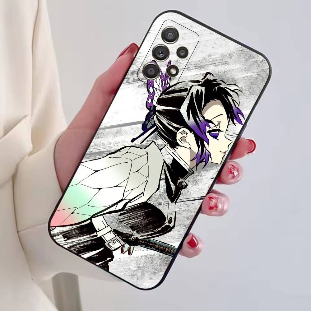 Hot Anime Demon Slayer Hard Phone Case For Samsung S25,S24,S21,S22,S23,S30,Ultra,S20,Plus,Fe,Soft Silicone Black Cover