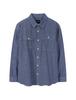 BUCKAROO Men'S Chambray Long Sleeve Shirt Indigo