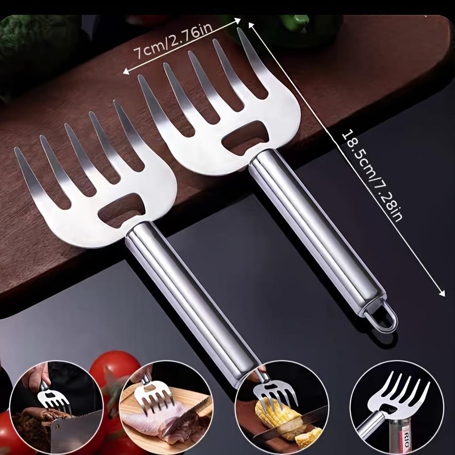 Ensemble de découpe de viande 2 pièces, Protège-main Griffe d'Ours Multifonctionnel, Séparateur de Viande, Effilocheur à Viande, Protège-main pour Coupe de Légumes