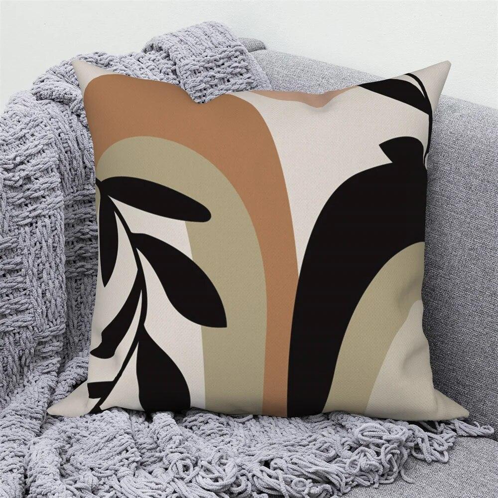 Pillowcase Home Decor Sofa Nordic Decorative  Abstract Geometric Plant Cushion