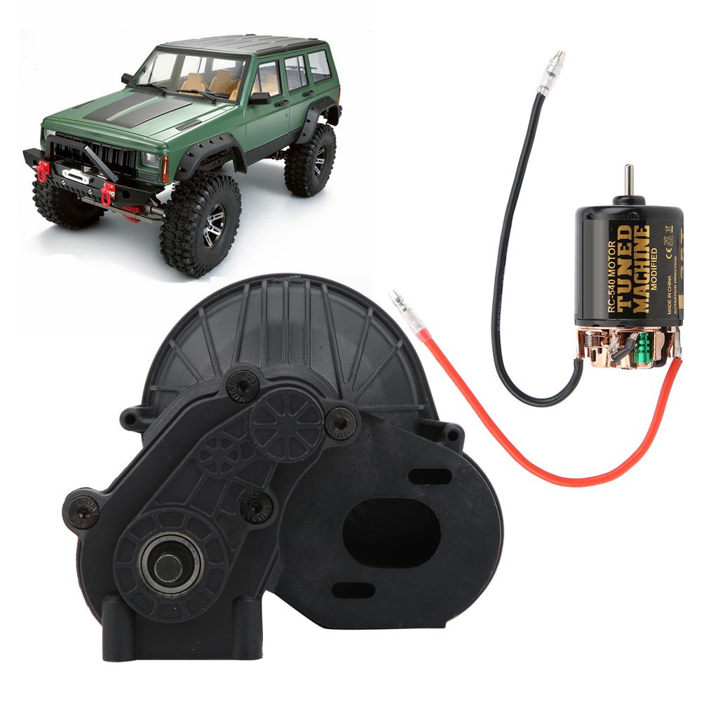 Cutie de viteze cu motor perii carbon extern 35T 540 cu perii pentru Axial SCX10 SCX10 II 90046negru