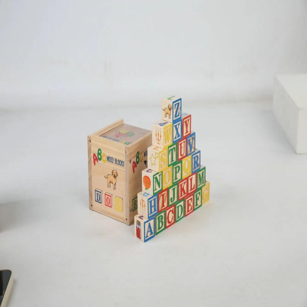 Children's Puzzle Building Blocks That Can Help Children Recognize Numbers, Letters, and Various Things